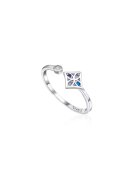 Pursehuit Inel din argint 925 - rodiat - reglabil - cu zirconiu - Norah C1