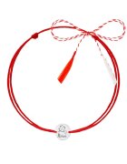 Pursehuit Martisor tip bratara - argintiu - cu banut gravat din argint 925 C1