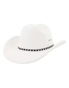 Pursehuit Palarie dama - alba - stil cowboy - Mintha -