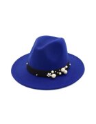 Pursehuit Palarie dama albastra - cu perle - Luna -