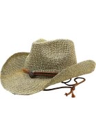 Pursehuit Palarie dama - bej - de vara - din paie - stil cowboy - Adelita -