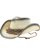 Pursehuit Palarie dama - bej - de vara - stil cowboy - Adler -