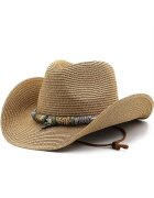 Pursehuit Palarie dama - bej - de vara - stil cowboy - Anela