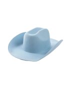 Pursehuit Palarie dama - bleu - din lana - stil cowboy - Malea -