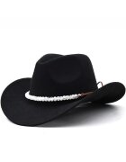 Pursehuit Palarie dama - neagra - stil cowboy - Martha -