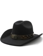 Pursehuit Palarie dama - neagra - stil cowboy - Rabea