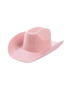 Pursehuit Palarie dama - roz - din lana - stil cowboy - Malan -