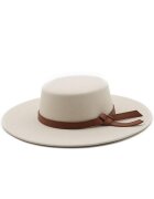 Pursehuit Palarie dama - stil canotiera - cu bor lat - Damita - - Bej