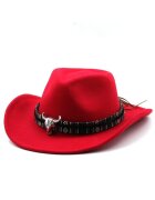 Pursehuit Palarie dama - stil cowboy - Thala - - Rosu