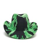 Pursehuit Palarie dama - verde - stil cowboy - cu pete negre - marime universala - Helga -