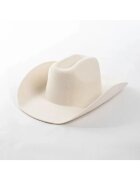 Pursehuit Palarie Fedora - alb unt - din lana - stil cowboy - reglabila - Chelsea