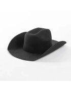 Pursehuit Palarie Fedora - neagra - din lana - stil cowboy - reglabila - Daria
