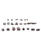 Pursehuit Set 11 perechi de cercei argintii - diverse forme - Dana C20 -