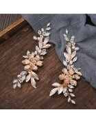 Pursehuit Set 2 accesorii par - rose gold - cu pietre si perle - Helma C7 -