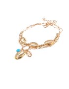 Pursehuit Set 2 bratari de picior - aurii - cu scoici - Tereza C1 -