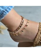 Pursehuit Set 2 bratari de picior - aurii - cu zale - Aisling C1 -