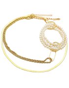Pursehuit Set 2 coliere - aurii - cu perle - Lydia C26 -