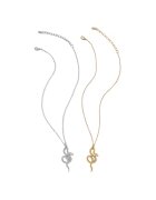 Pursehuit Set 2 coliere - auriu si argintiu - cu serpi - Lucretia C12 -