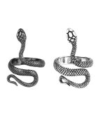 Pursehuit Set 2 inele argintii - reglabile - forma de sarpe - Sabrine C3 -