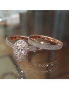 Pursehuit Set 2 Inele rose gold - cu pietre din zirconiu - Mindie C1 - 6 (circumferinta: 51.9 mm)