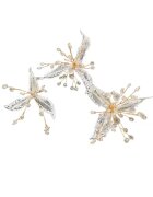 Pursehuit Set 3 accesorii de par - aurii - cu dantela si cristale - Maila C7 -