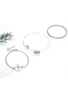 Pursehuit Set 3 bratari argintii - Tullan C3 -