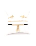 Pursehuit Set 3 bratari aurii - cu frunzulite si tije - Nora C8 -