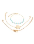 Pursehuit Set 3 bratari aurii - cu margelute - Torny C1 -