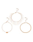 Pursehuit Set 3 bratari de picior - aurii - cu scoica - Stacey C2 -