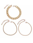 Pursehuit Set 3 bratari de picior - aurii - Torill C1 -