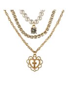 Pursehuit Set 3 coliere - aurii - cu perle si pietre - Magna C29 -