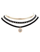 Pursehuit Set 3 coliere - negre - cu piatra - Maisi C26 -