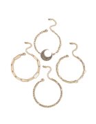 Pursehuit Set 4 bratari argintii - cu zale si semiluna - Chresta C33 -