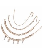 Pursehuit Set 4 bratari argintii - de picior - Torine C1 -
