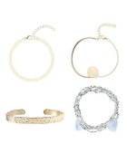 Pursehuit Set 4 bratari aurii - cu snur bleu - Tulla C3 -
