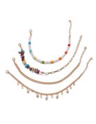 Pursehuit Set 4 bratari de picior - aurii - Kerstin C5