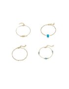 Pursehuit Set 5 Bratari Janke - Auriu - Aliaj metalic