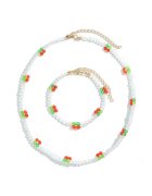 Pursehuit Set colier si bratara - auriu - cu perlute - Meaghan C9 -