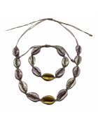 Pursehuit Set Colier si Bratara cu scoici Cleo - Plastic - Multicolor