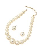 Pursehuit Set colier si cercei - auriu - cu perle - Nichole C8