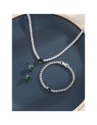 Pursehuit Set colier - tennis - bratara si cercei - argintiu - cu pietre din zirconiu - Aira C16