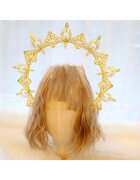 Pursehuit Tiara Halo - handmade - aurie - cu perle - Caterina C4 -