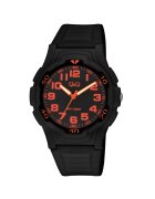QQ Ceas analog pentru barbati - Negru/Rosu