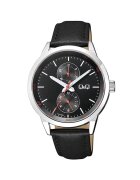 QQ Ceas barbatesc Quartz Argintiu - Negru