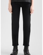 QS Blugi conici cu talie inalta - Negru