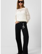 QS Blugi drepti cu design 5 buzunare - Negru