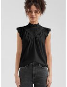 QS Bluza cu detalii brodate - Negru