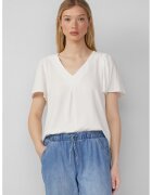 QS Bluza uni cu decolteu in V - Alb