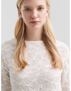QS Bluza uni texturata - Alb