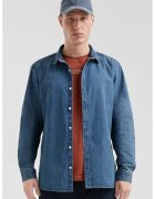 QS Camasa de denim cu maneci lungi - Albastru inchis